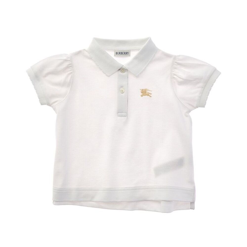 Burberry Girls Polo Shirt, White